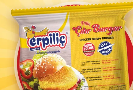 Piliç Çıtır Burger qadog'i, 1 kg — tovuq burger kotleti
